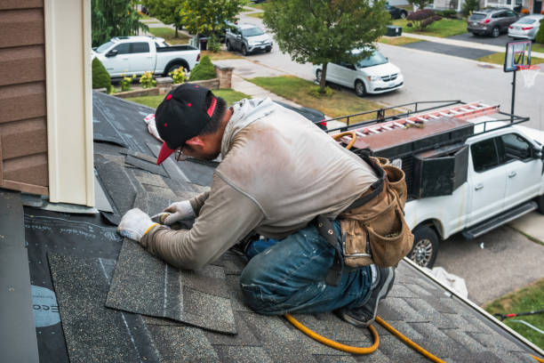 Professional Gutter Installation technician working in Fountainville, PA